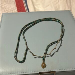 Elegant Green Beaded Necklace or wrap bracelet